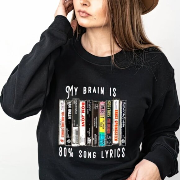 80's Rock Music Album T-Shirt, Vintage Cassette Tape Shirt, Band Graphic Tee - Picture 2 of 4